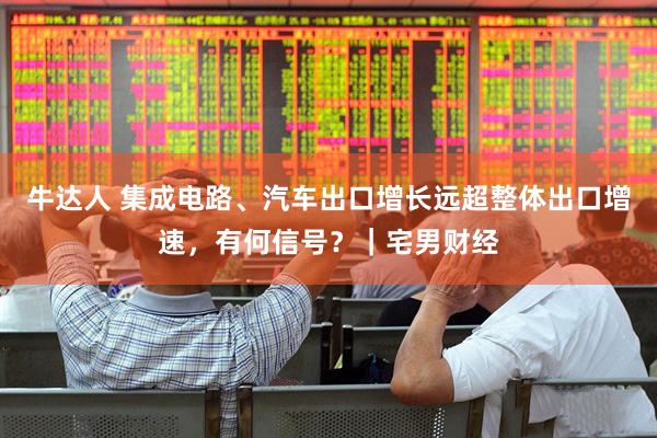 牛达人 集成电路、汽车出口增长远超整体出口增速，有何信号？｜宅男财经